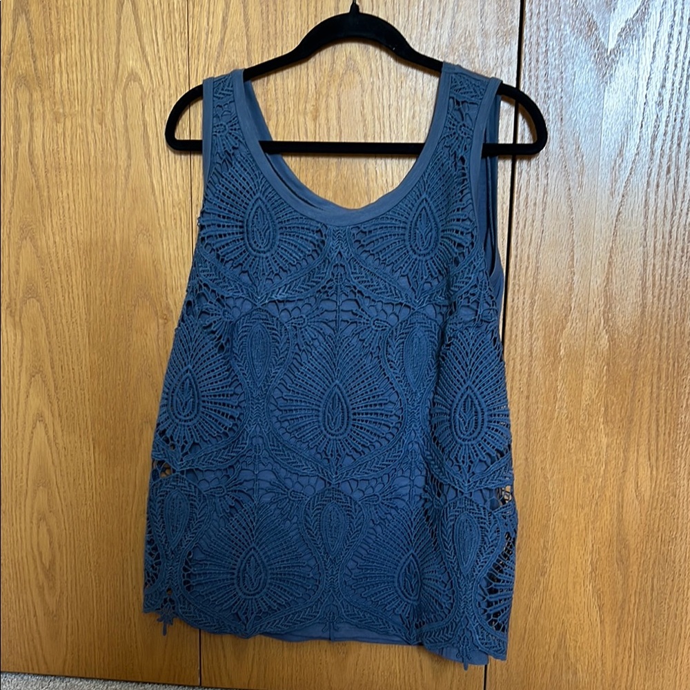 Elegant Blue Sleeveless Top